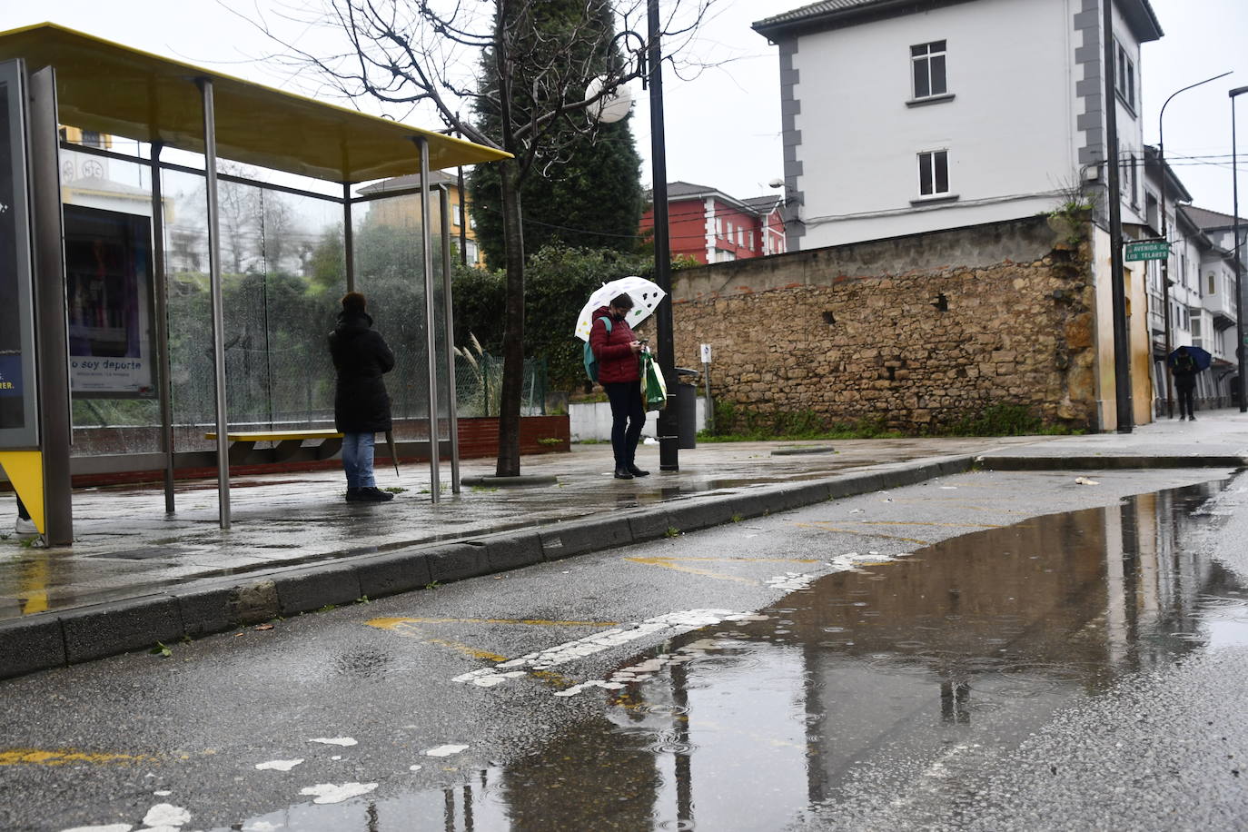 Fotos: Las consecuencias del temporal en Avilés: calles inundadas y árboles caídos