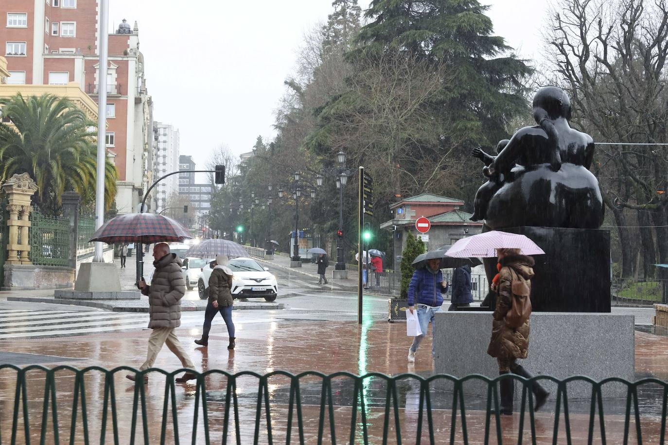 Fotos: Fuertes lluvias en Oviedo por el temporal