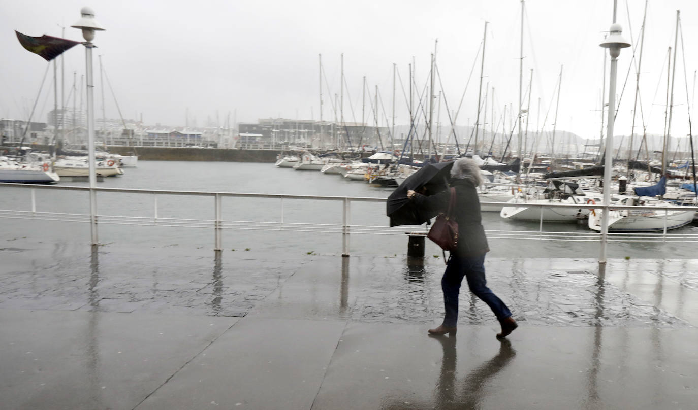 Fotos: Inundaciones y árboles caídos por el temporal en Gijón