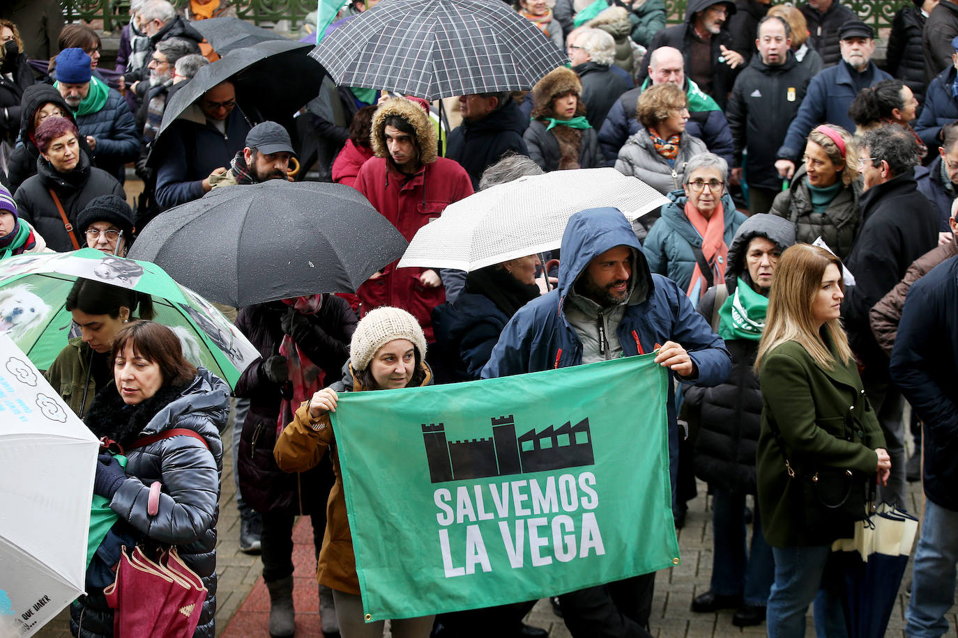 Fotos: Concentración en Oviedo contra el proyecto para la fábrica de La Vega