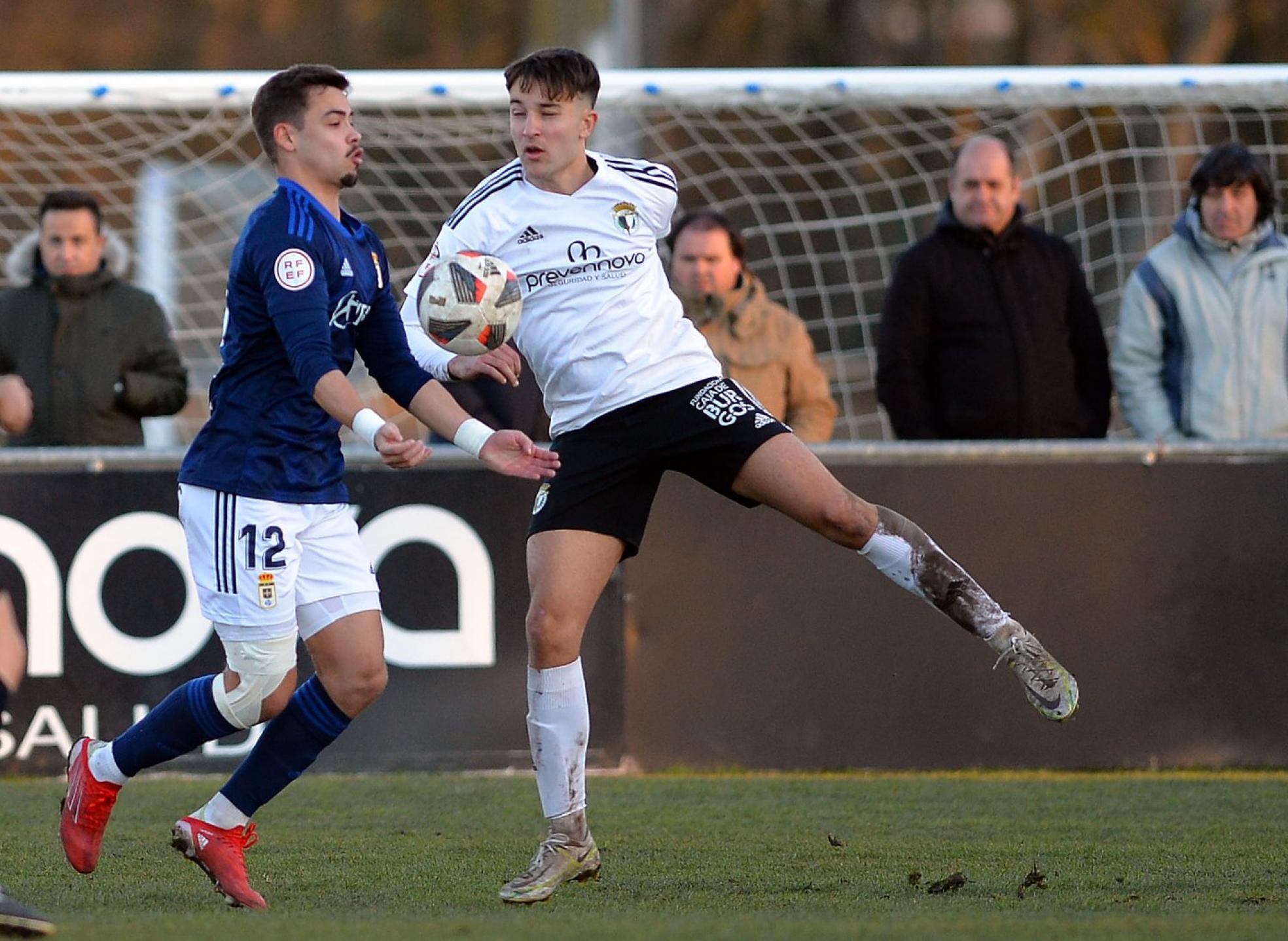 El delantero Masca, en el partido ante el Burgos Promesas. 