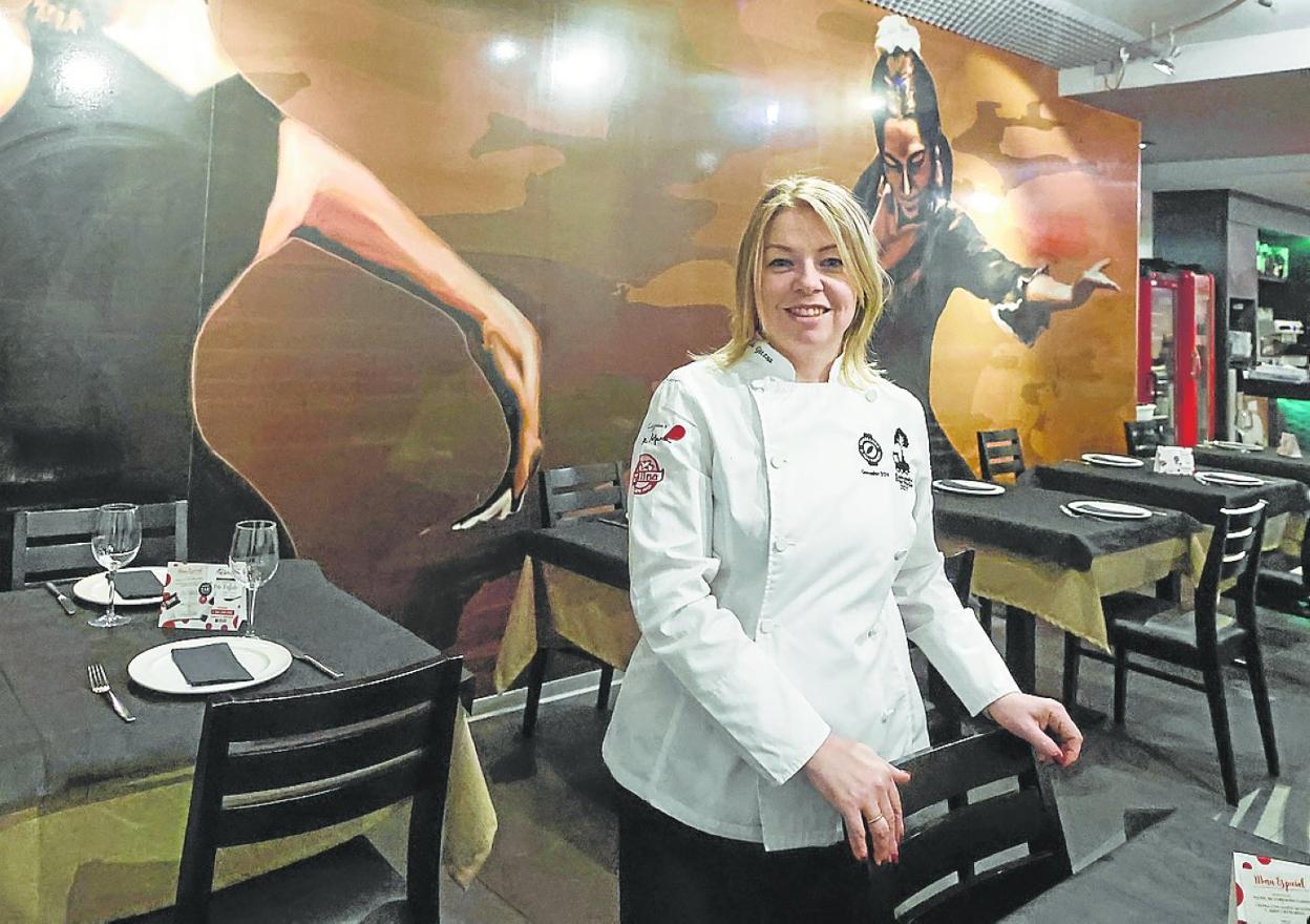 Cristina Rey, en su restaurante.
