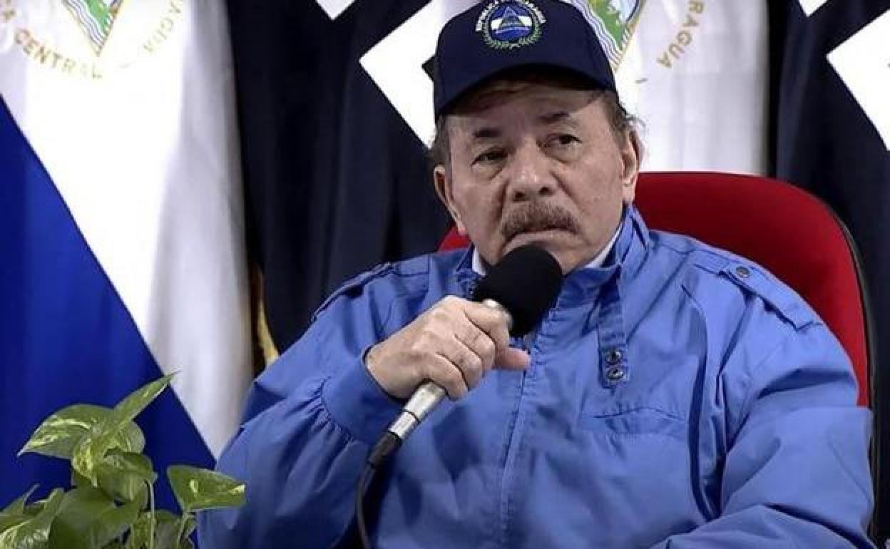 El presidente nicaragüense, Daniel Ortega, durante una comparecencia en Managua