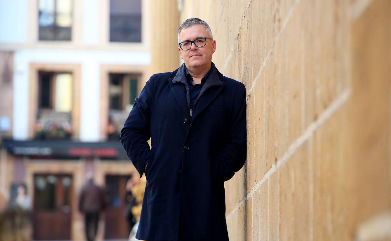 El economista Javier García, en Oviedo.