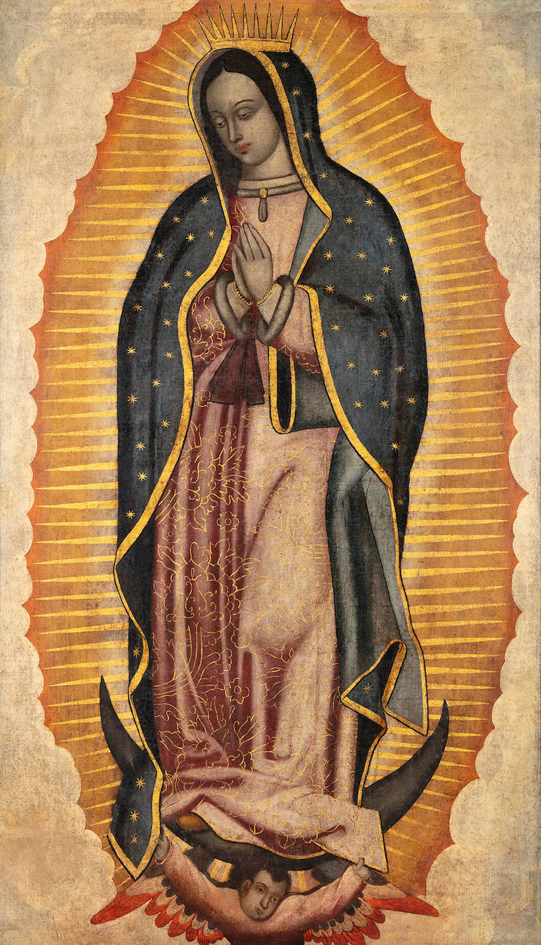 La Virgen de Guadalupe que se expondrá en el Bellas Artes. 