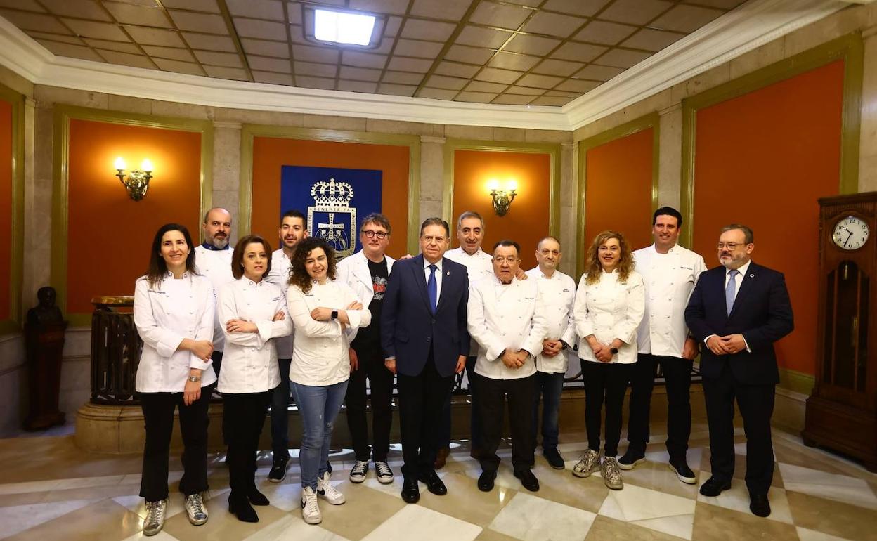 Un momento de la presentación de Euro-Toques esta mañana. 