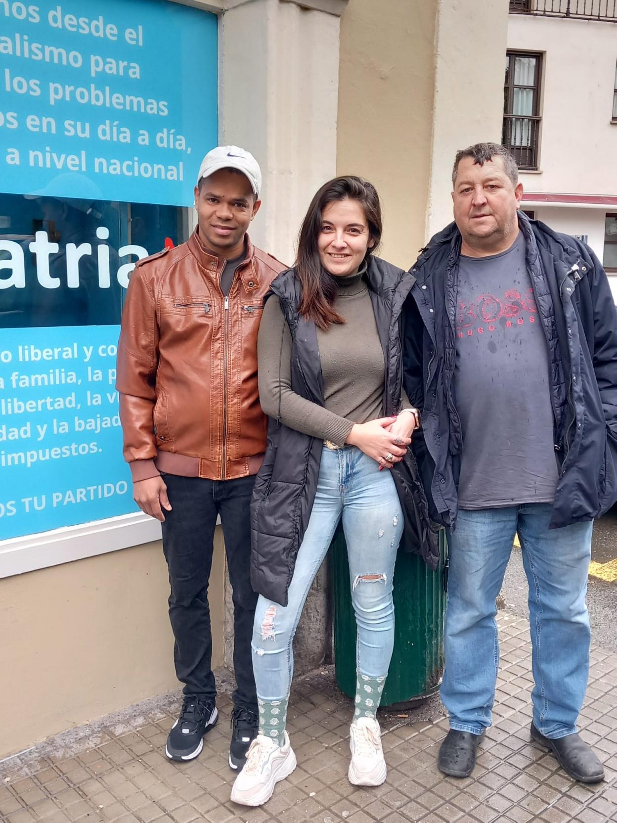 Rafael Serrano, Erika Amieva y Silverio Sánchez. 