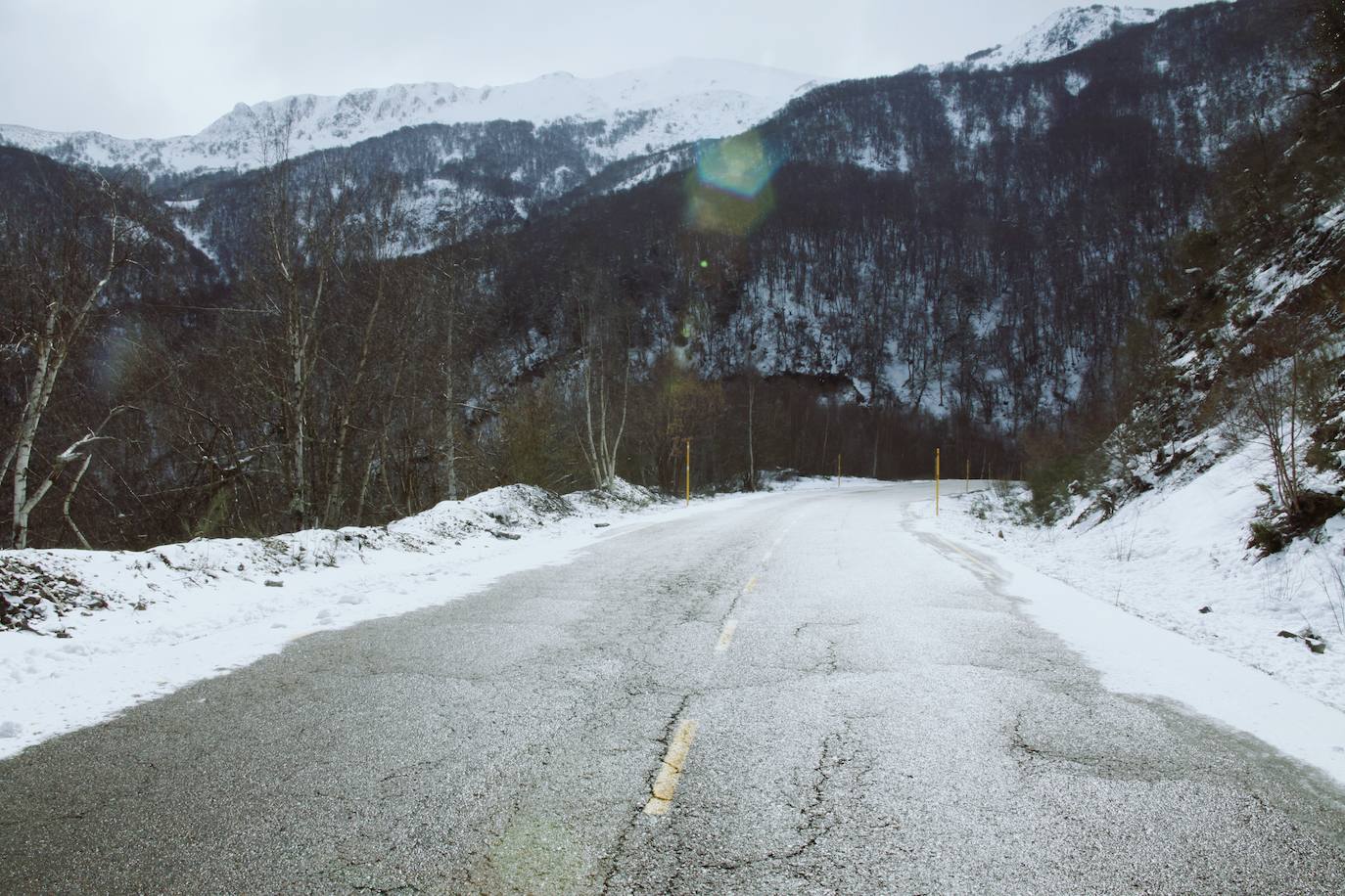 Fotos: Nieve y frío en Asturias