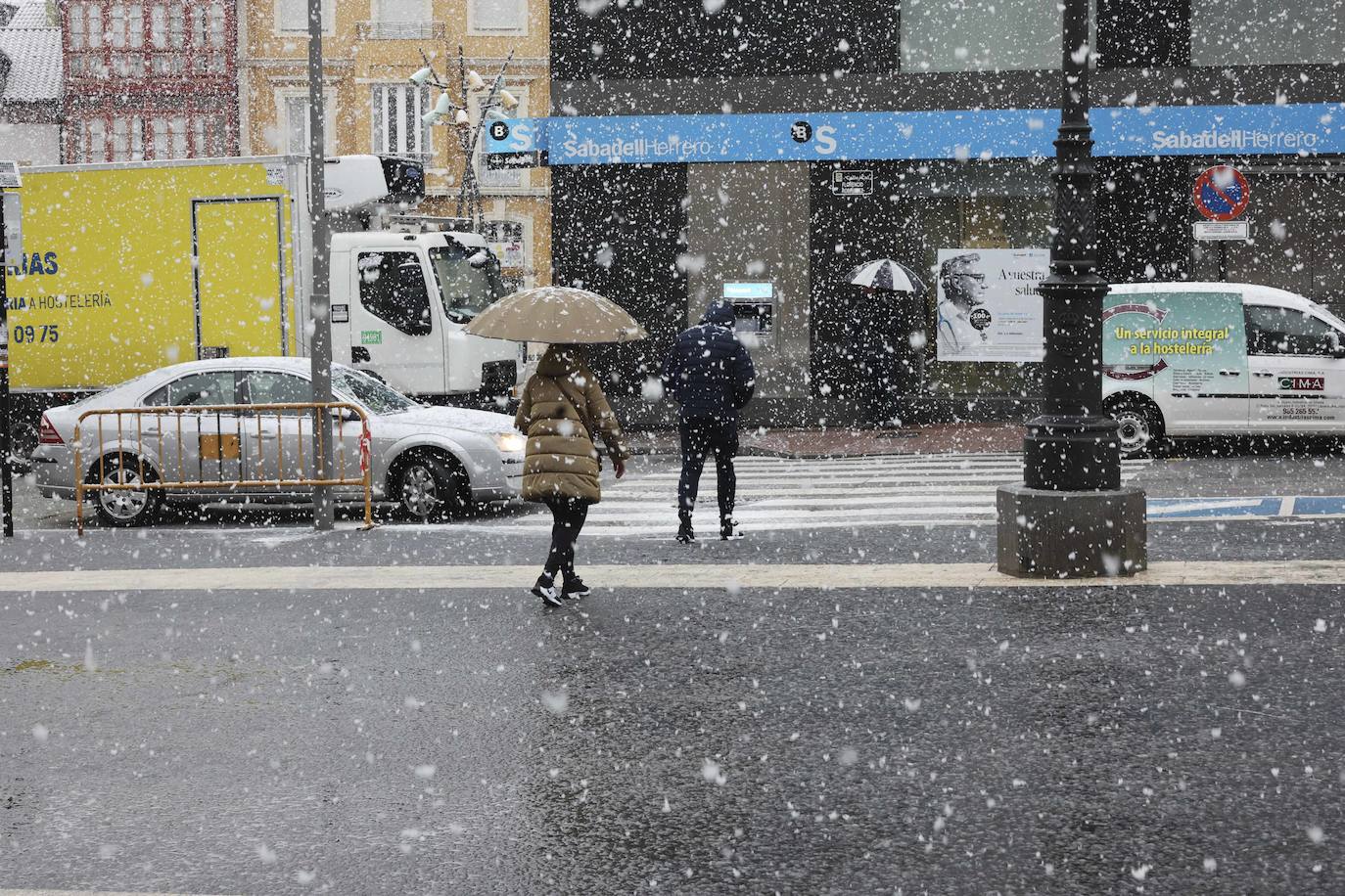 Fotos: Nieve y frío en Asturias