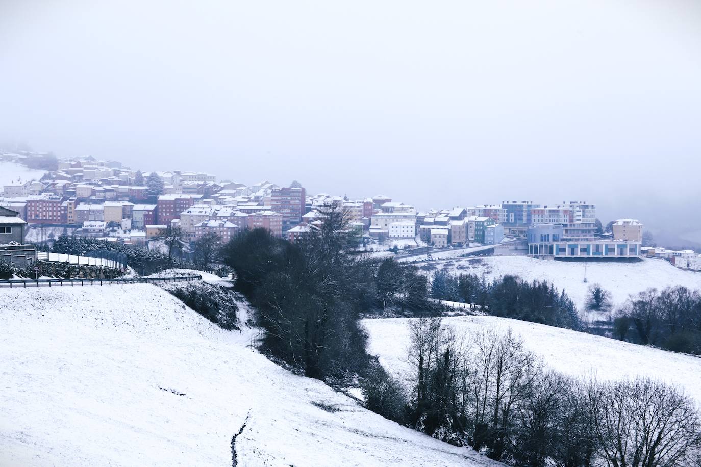 Fotos: Nieve y frío en Asturias