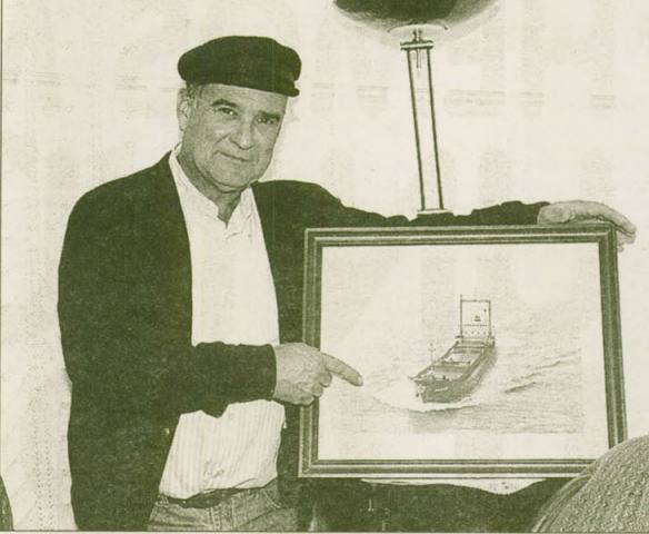 Nicolás García, contramaestre jubilado de Naviera del Nalón.