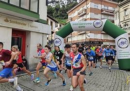 Imagen de la salida de la San Silvestre de Cudillero.