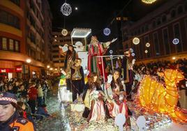 Melchor, en la cabalgata del pasado año, en Gijón.