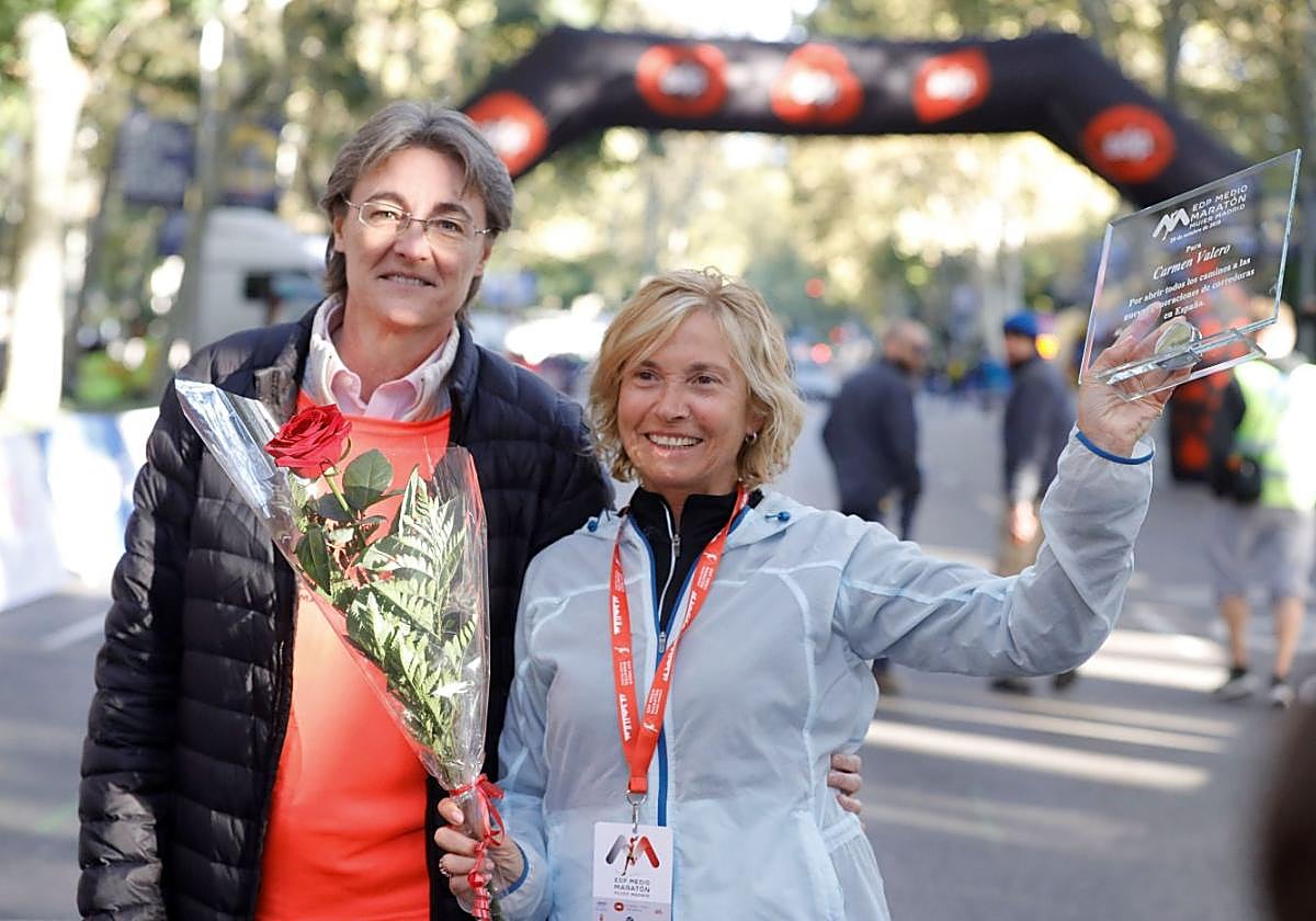 Carmen Valero, atleta pionera y solidaria, antes de la media maratón de la Mujer en 2018.