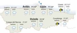 El tiempo que hará este sábado, 6 de enero, en Asturias