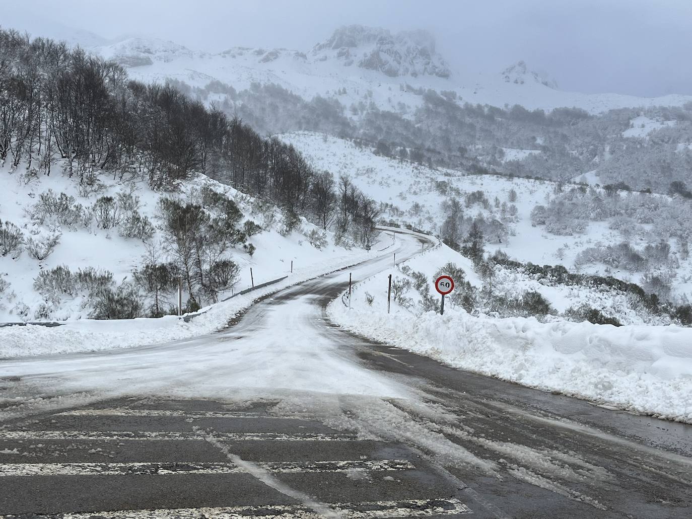 Asturias, bajo la nieve