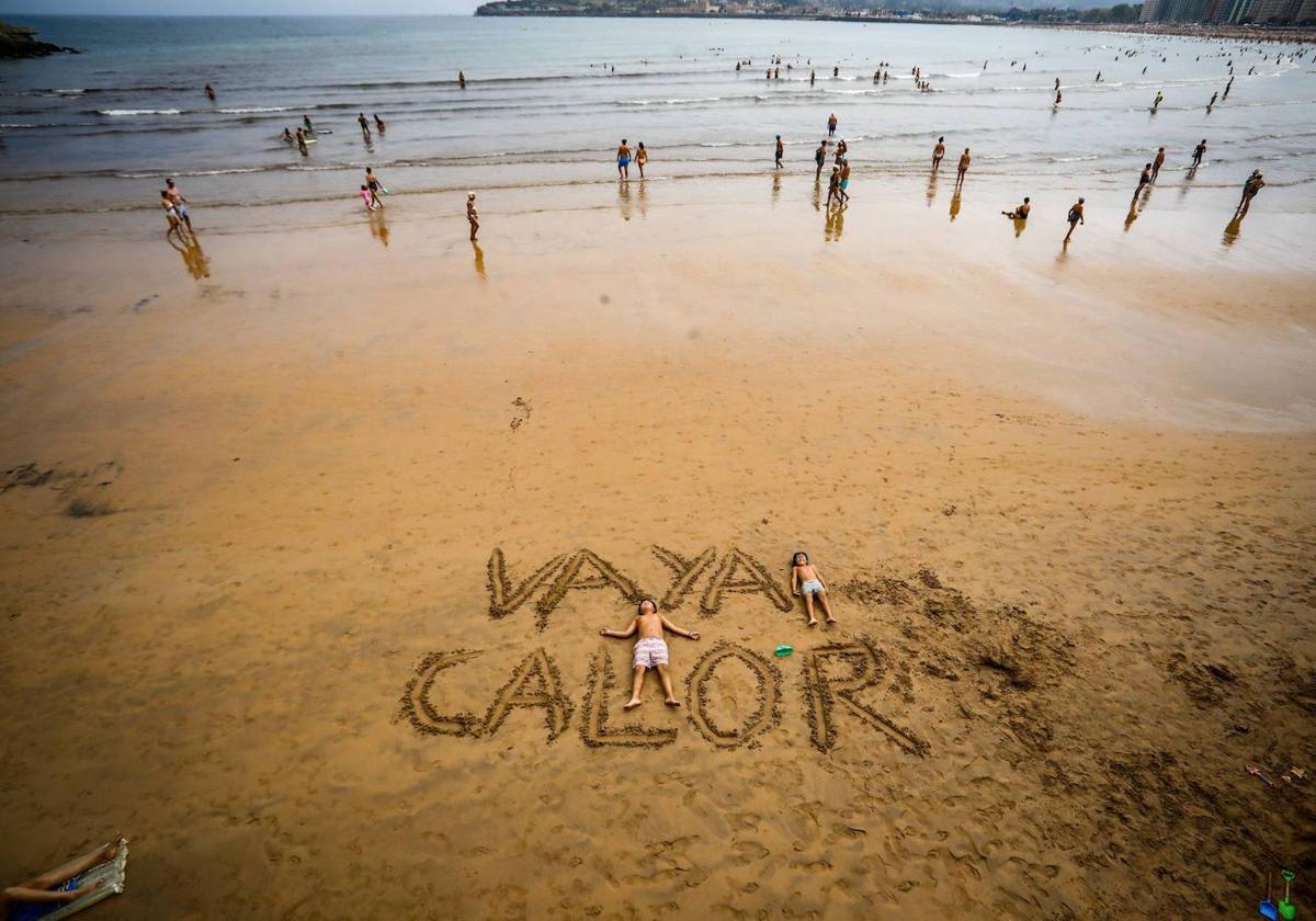 Imagen de San Lorenzo el pasado verano, en plena ola de calor.