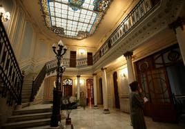 Imagen de archivo del imponente recibidor del Palacio de Balsera, actual sede del Conservatorio Municipal Julián Orbón.