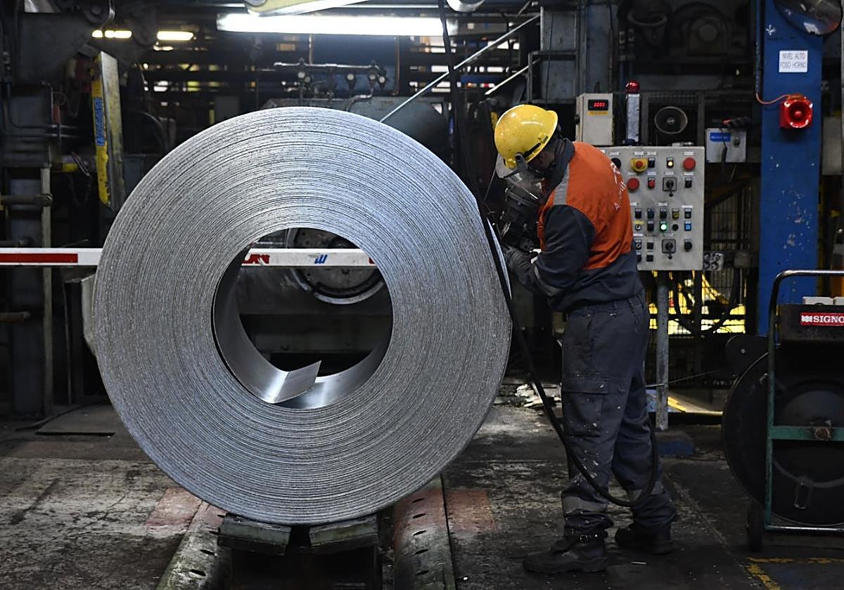 La nueva línea de Magnelis que Arcelor tiene en Avilés.