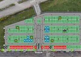 Infografía de las 486 nuevas plazas de aparcamiento que se podrán crear en el estacionamiento disuasorio de la avenida Portugal.