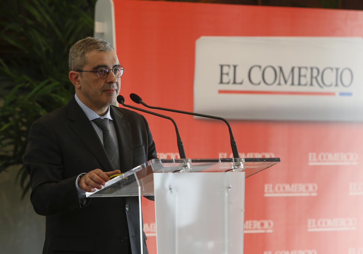 Intervención de Marcelino Gutiérrez en una jornada empresarial organizada por el diario EL COMERCIO.