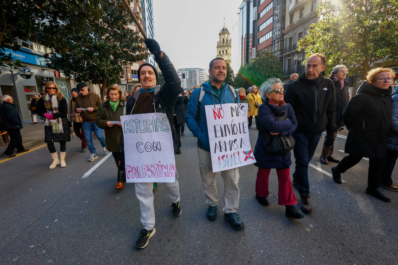 Concentración de apoyo al pueblo palestino en Gijón