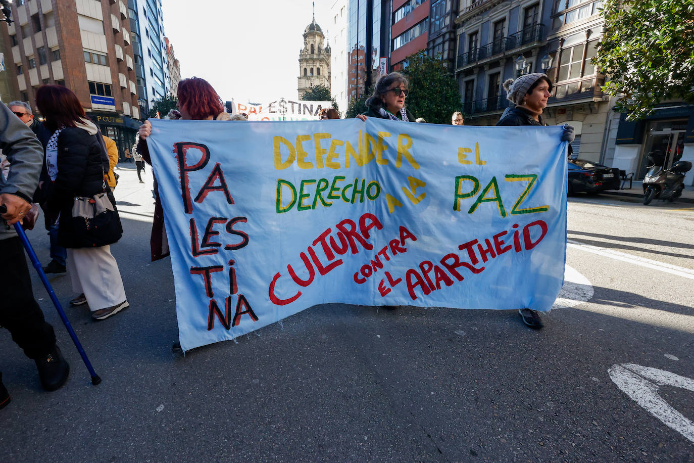 Concentración de apoyo al pueblo palestino en Gijón