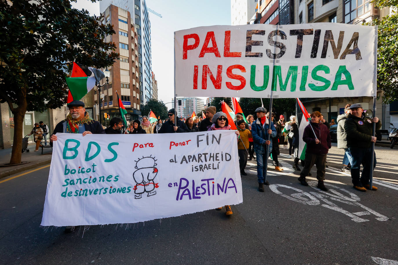 Concentración de apoyo al pueblo palestino en Gijón