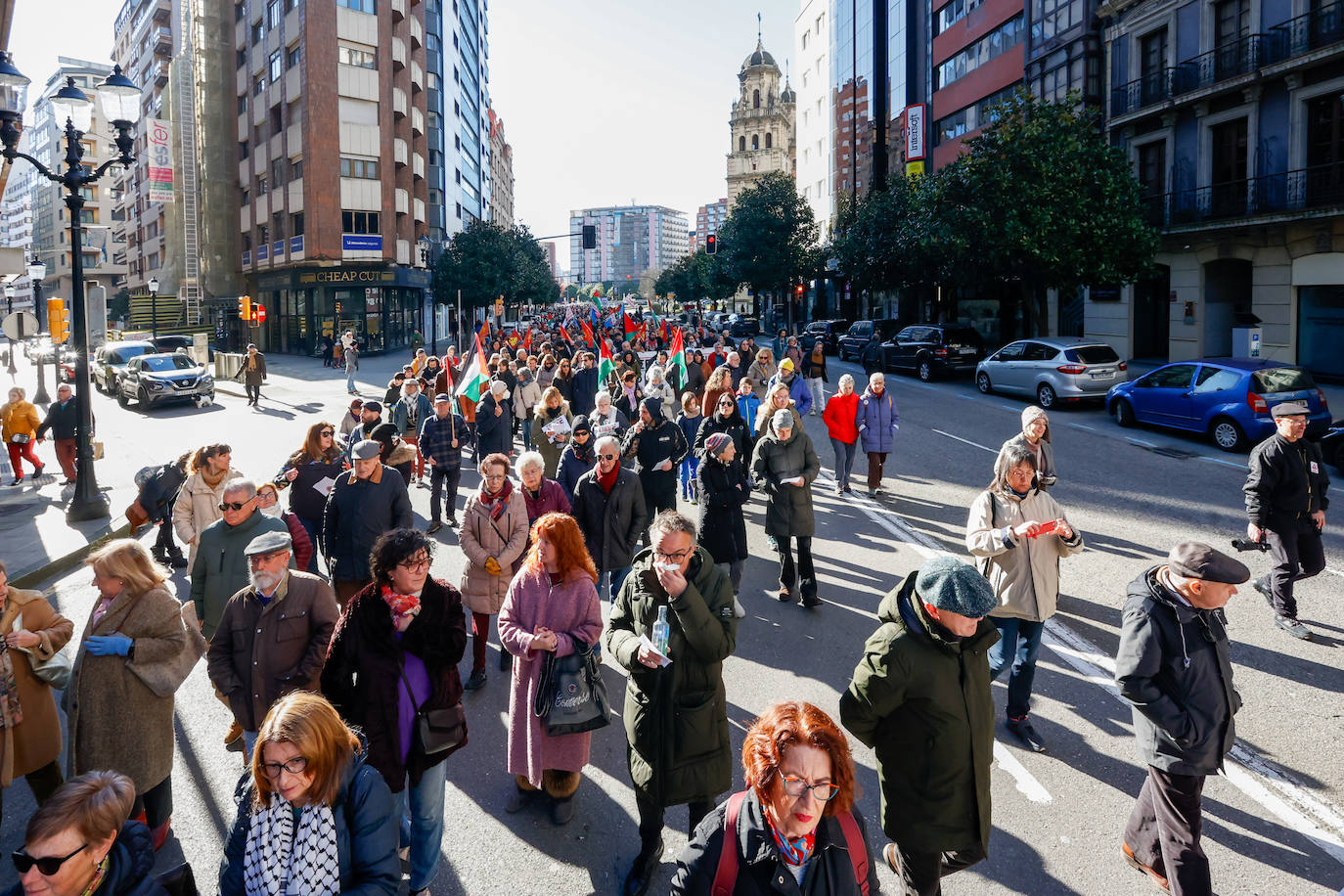 Concentración de apoyo al pueblo palestino en Gijón
