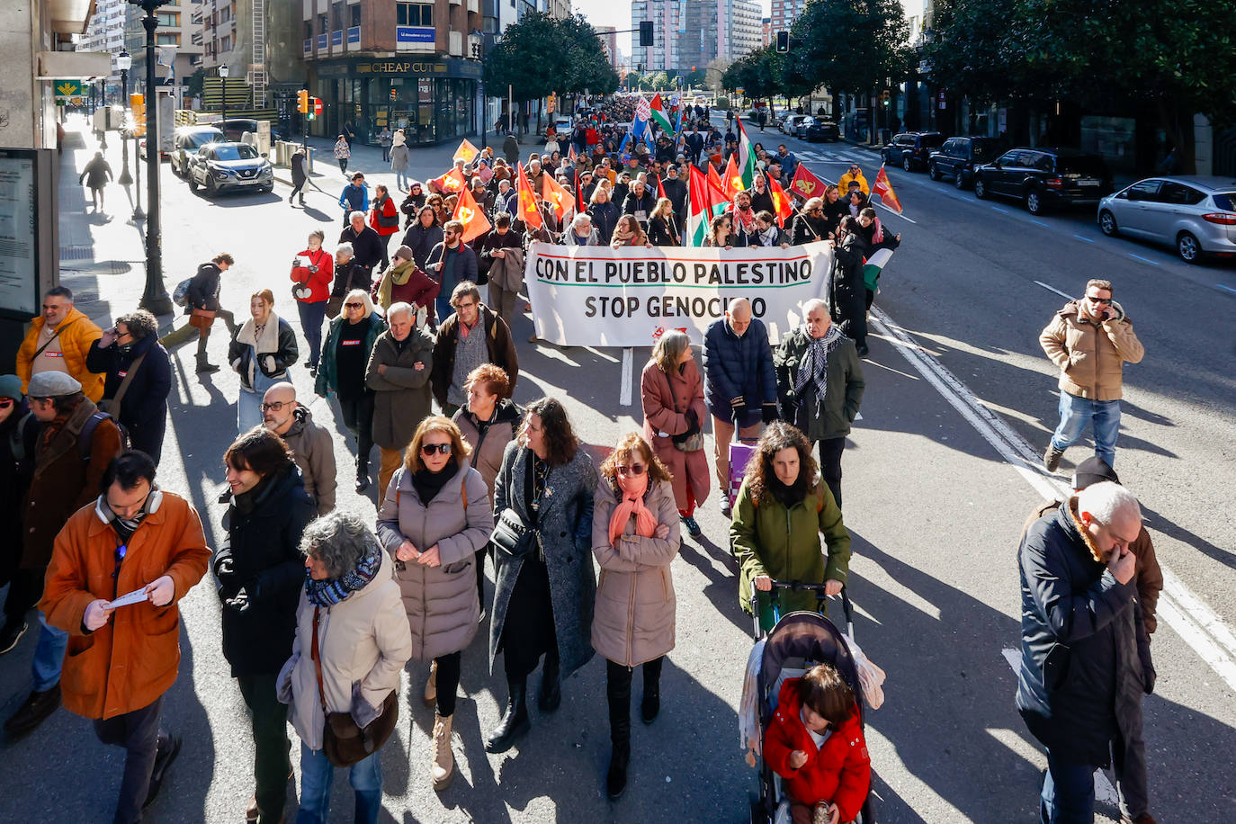 Concentración de apoyo al pueblo palestino en Gijón