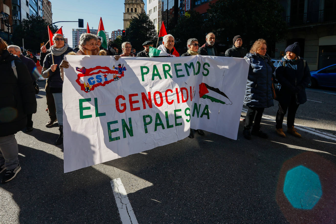 Concentración de apoyo al pueblo palestino en Gijón