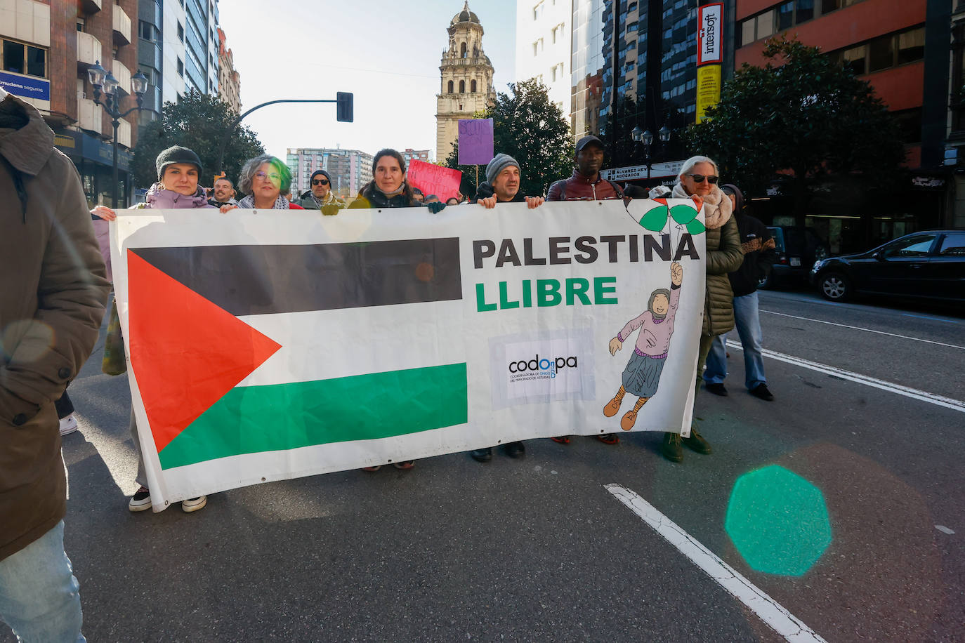 Concentración de apoyo al pueblo palestino en Gijón