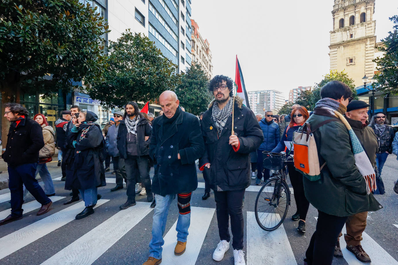 Concentración de apoyo al pueblo palestino en Gijón