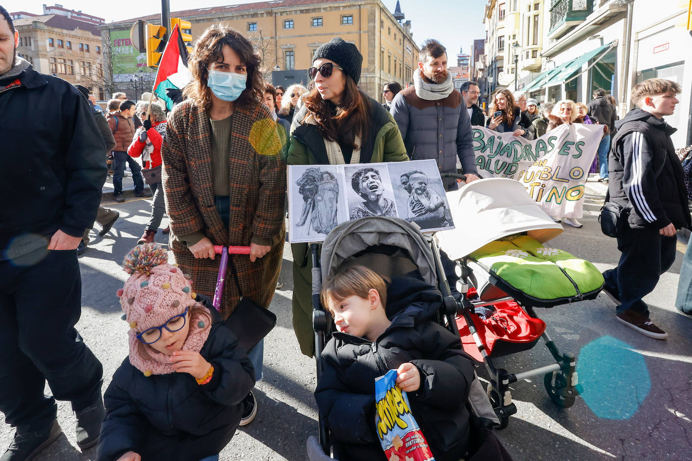 Concentración de apoyo al pueblo palestino en Gijón