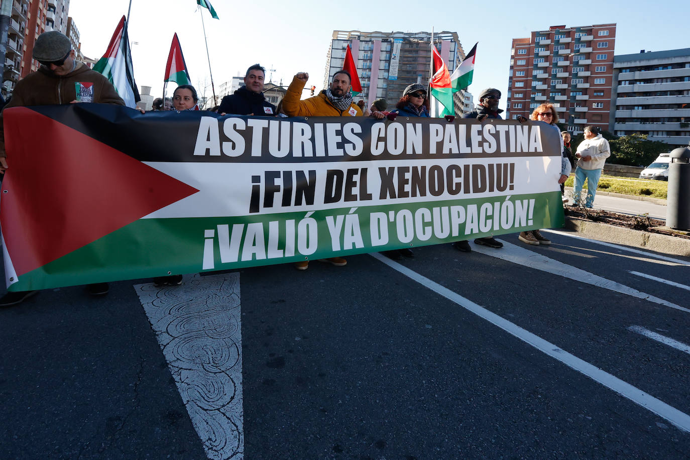 Concentración de apoyo al pueblo palestino en Gijón