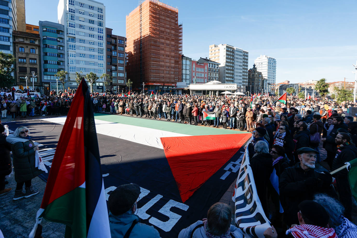 Concentración de apoyo al pueblo palestino en Gijón