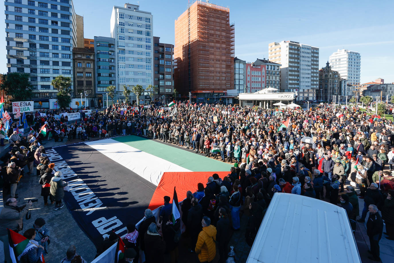 Concentración de apoyo al pueblo palestino en Gijón