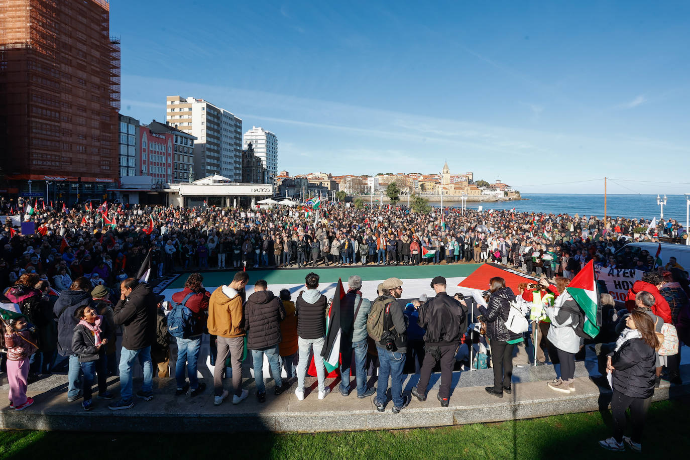 Concentración de apoyo al pueblo palestino en Gijón