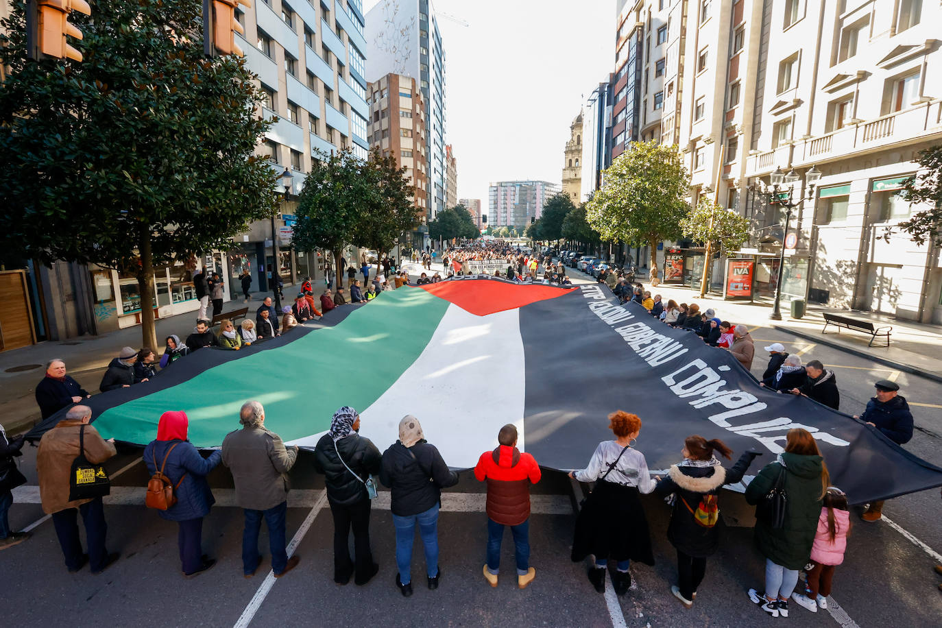Concentración de apoyo al pueblo palestino en Gijón