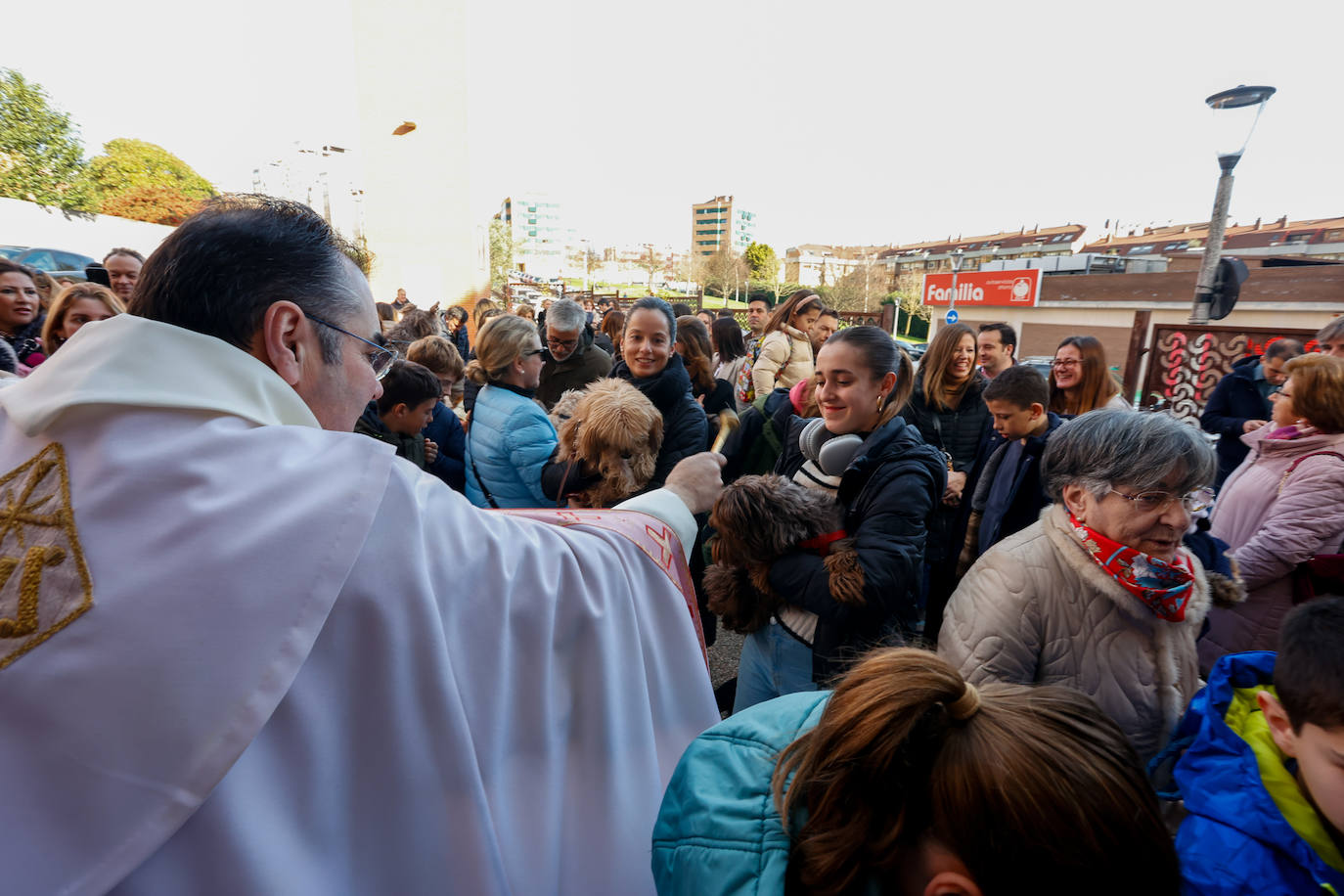 Bendición de mascotas en Gijón por San Antón