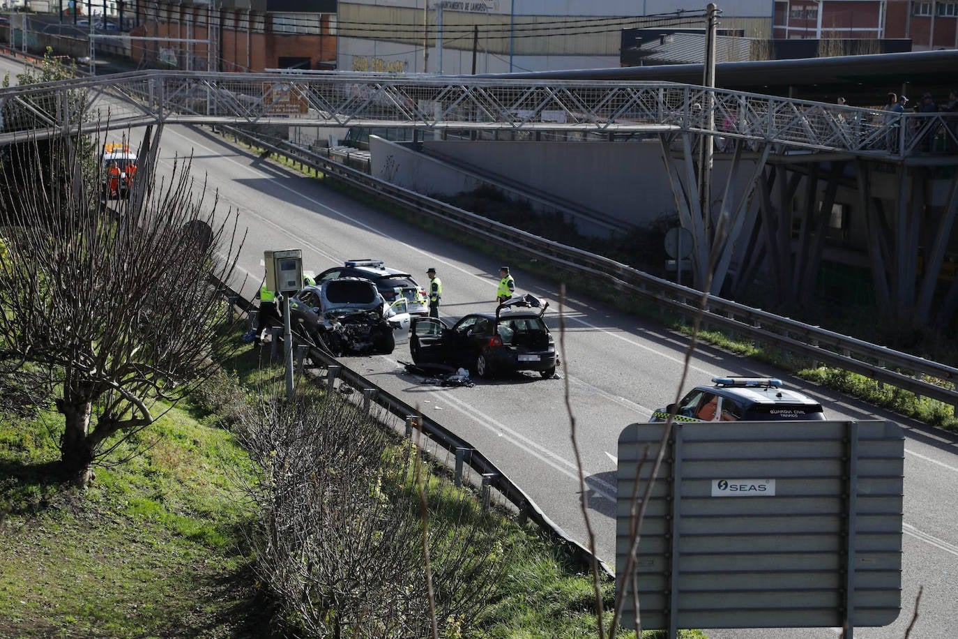 Grave accidente en el corredor del Nalón, que se cobró tres vidas en 2023