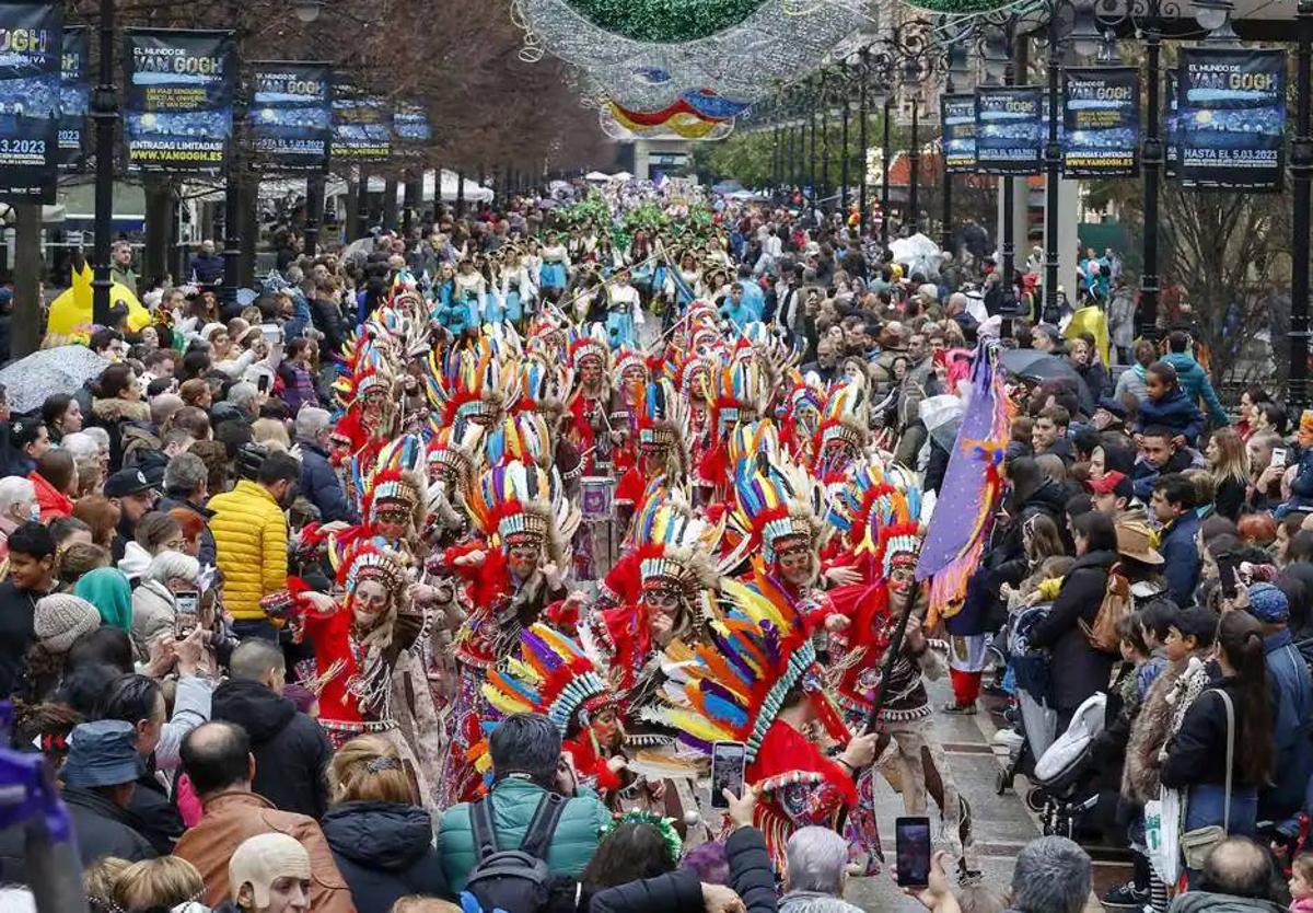 Desfile de carnaval de 2023 en Gijón.