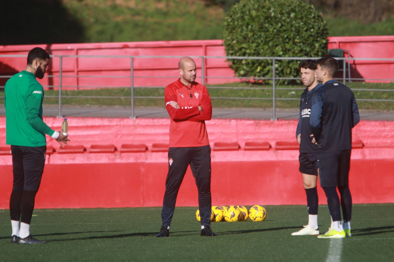 Las imágenes del entrenamiento del Sporting de Gijón