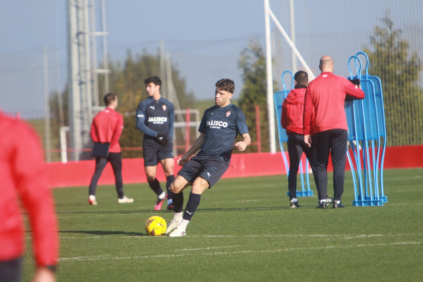 Las imágenes del entrenamiento del Sporting de Gijón