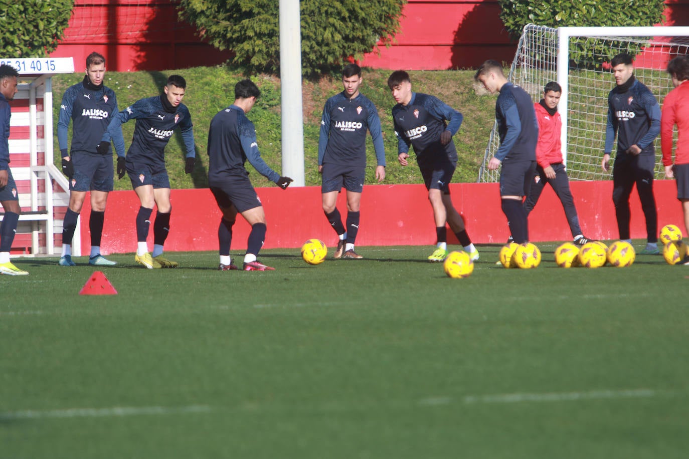 Las imágenes del entrenamiento del Sporting de Gijón