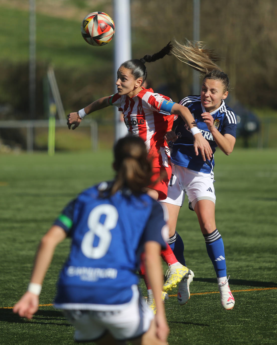 El derbi femenino Real Oviedo - Sporting de Gijón, en imágenes