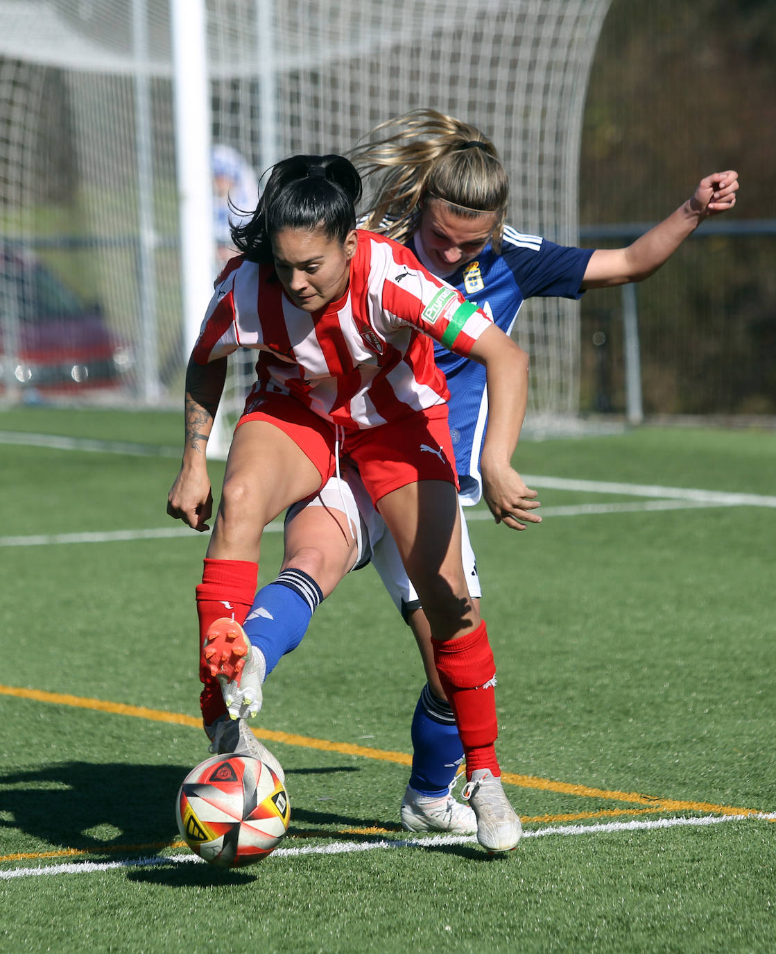 El derbi femenino Real Oviedo - Sporting de Gijón, en imágenes