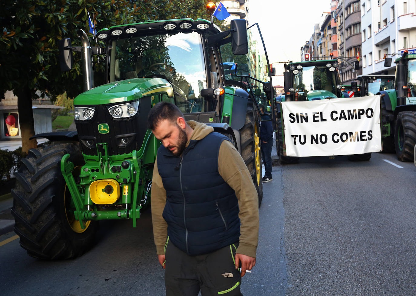 Así ha sido la tractorada en Oviedo de este viernes