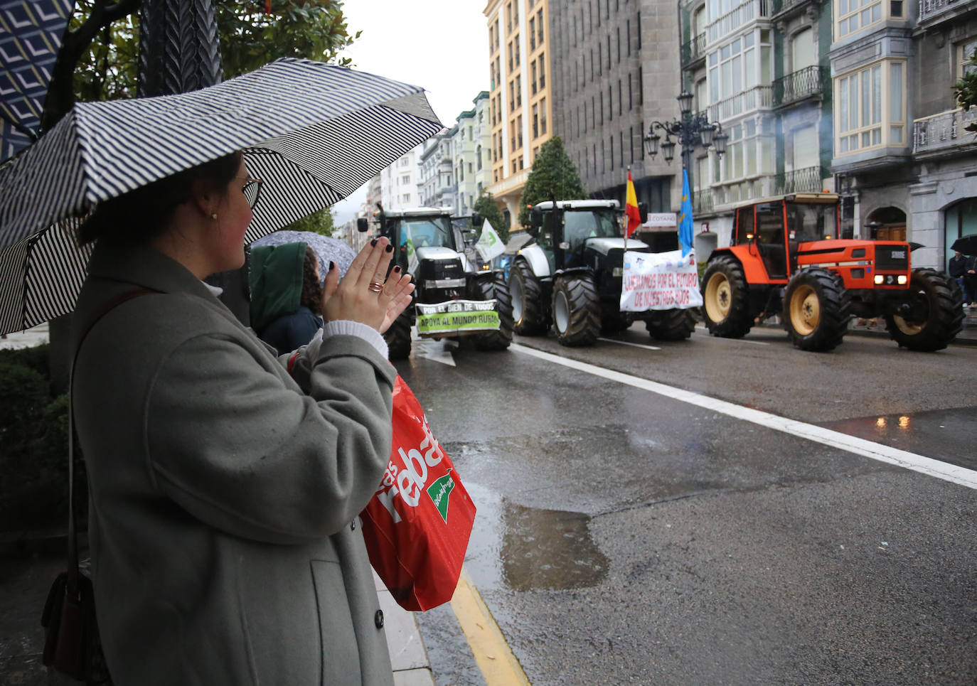 Así ha sido la tractorada en Oviedo de este viernes