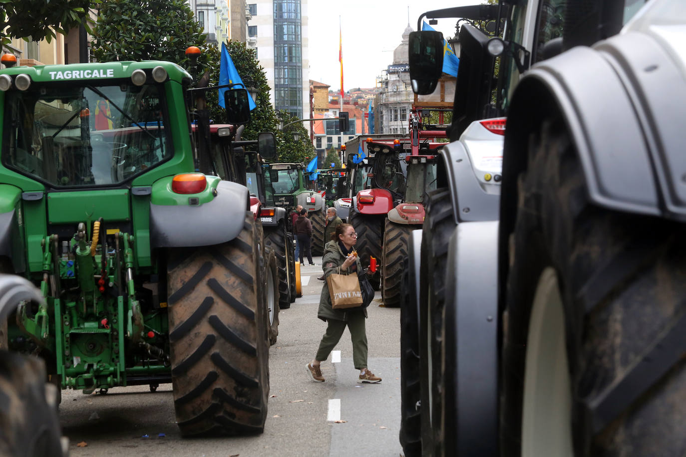 Así ha sido la tractorada en Oviedo de este viernes